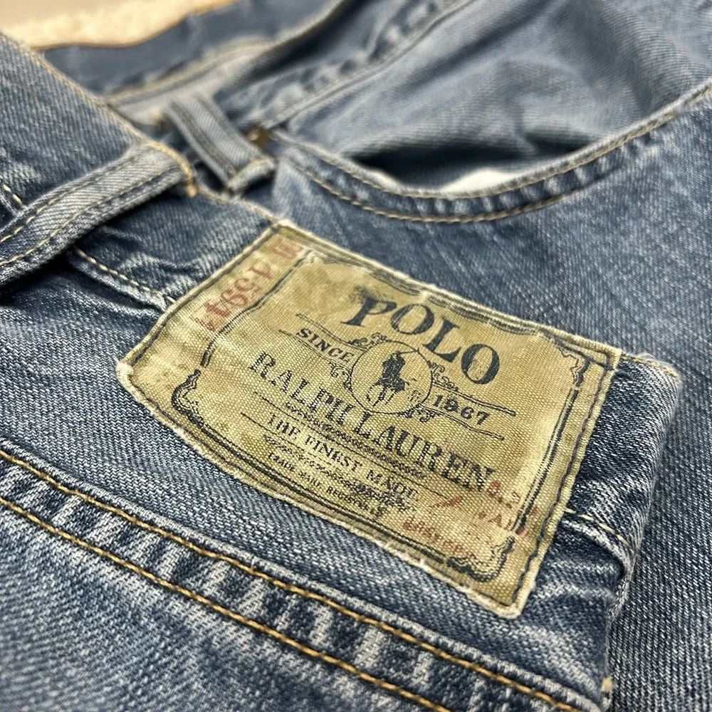 Polo Ralph Lauren Classic Fit Jeans Mens 42X36‎ Big and Tall Blue Denim Y2K